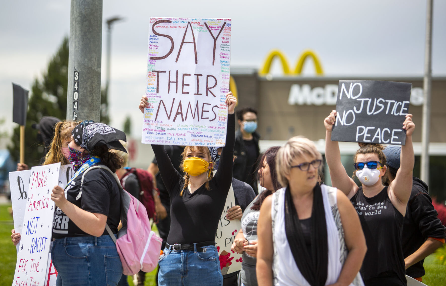 Citizens gather to protest police brutality